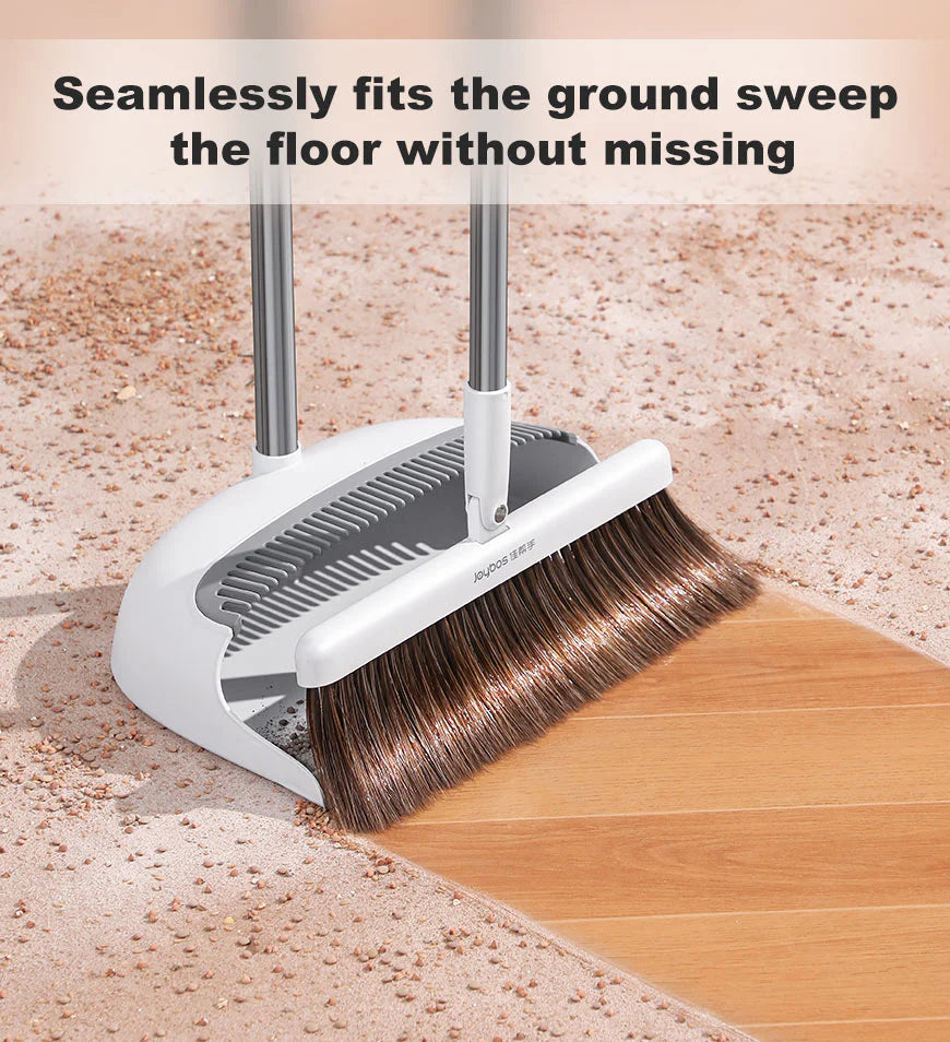 Broom and Dustpan Set with 130 cm Adjustable Long Handle Z158