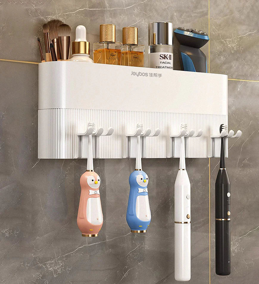 Wall Mounted Toothbrush Holder with Toothpaste Dispenser Z165