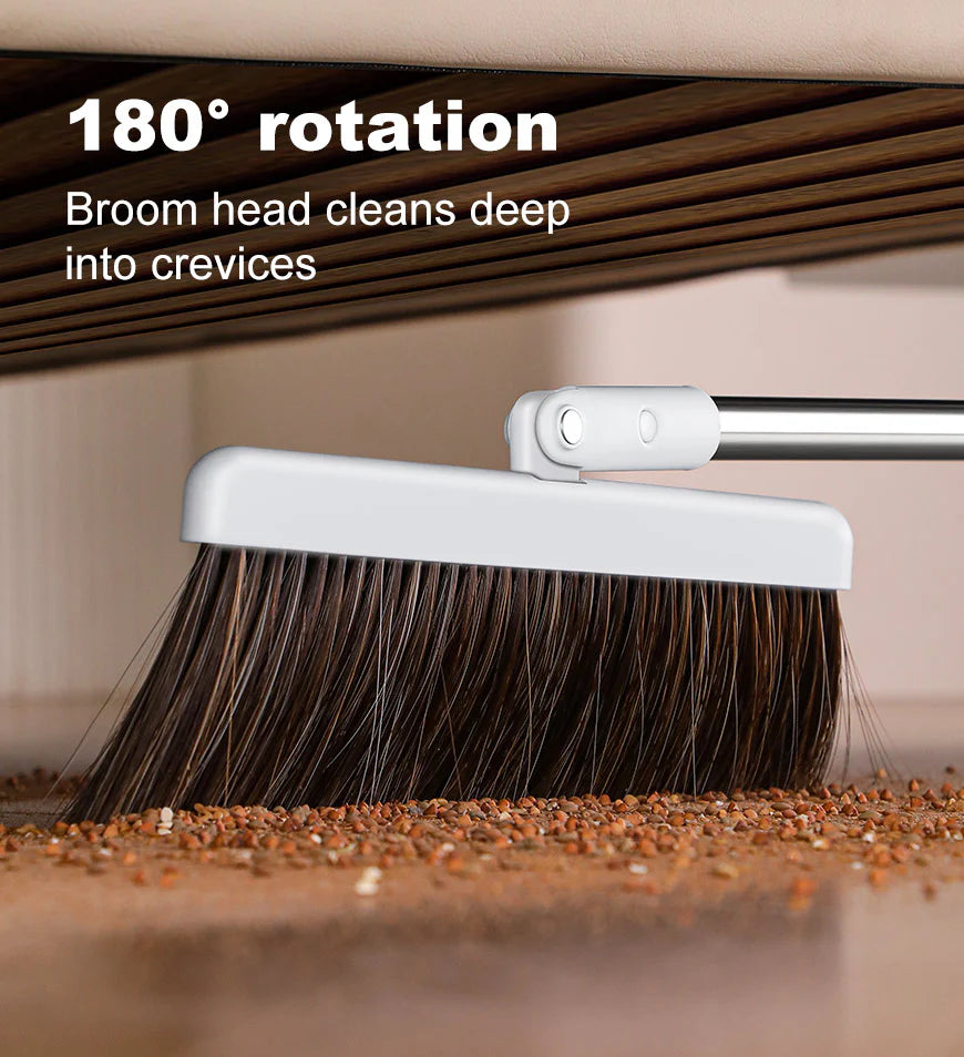 Broom and Dustpan Set with 130 cm Adjustable Long Handle Z158